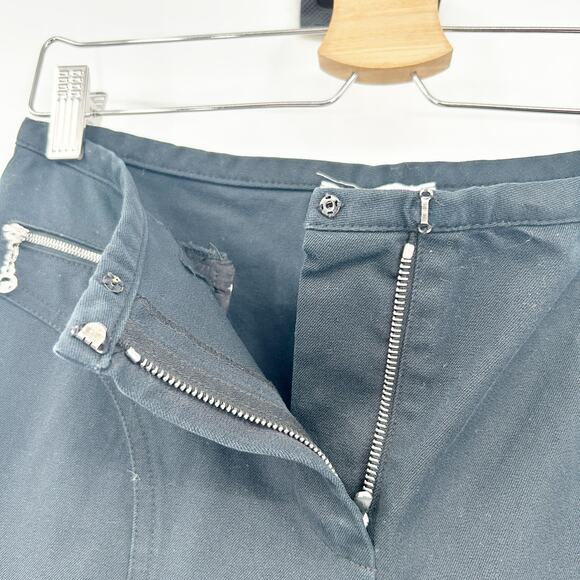 St. John Sport Womens Preppy Zip Ankle Wide Leg Dress Trouser Pants Size 6 Black - Picture 6 of 8